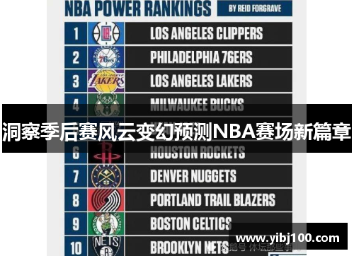 洞察季后赛风云变幻预测NBA赛场新篇章